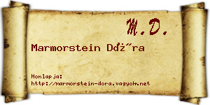 Marmorstein Dóra névjegykártya